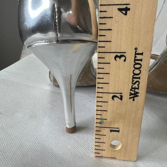 Candie's Open Toe Metallic Pumps Ankle Strap  Evening Formal Party Shoe 6.5 - Picture 11 of 11